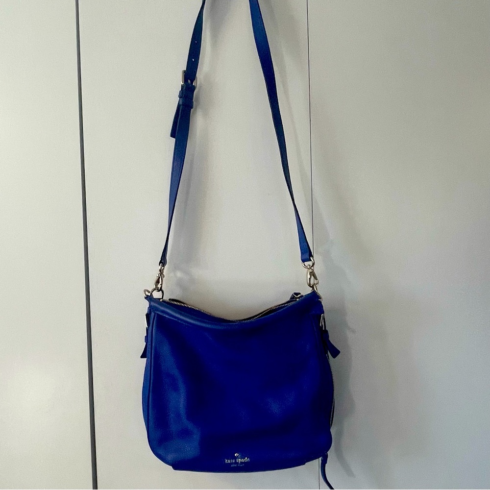 Kate Spade pebble leather royal blue purse